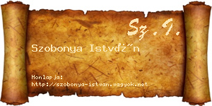 Szobonya István névjegykártya