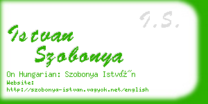 istvan szobonya business card